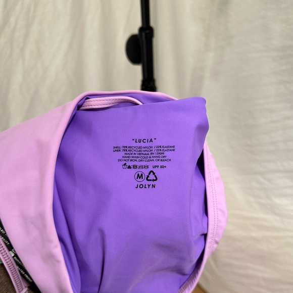 Jolyn Onepiece Swim Suit Lavender Tie Back - Picture 8 of 8